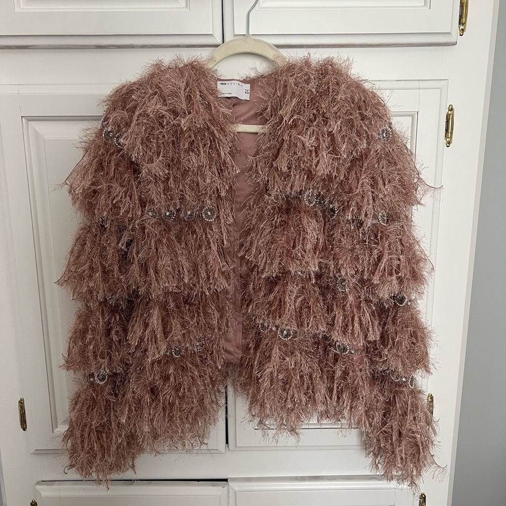 ASOS Fringe & Rhinestone Jacket & Skirt Set